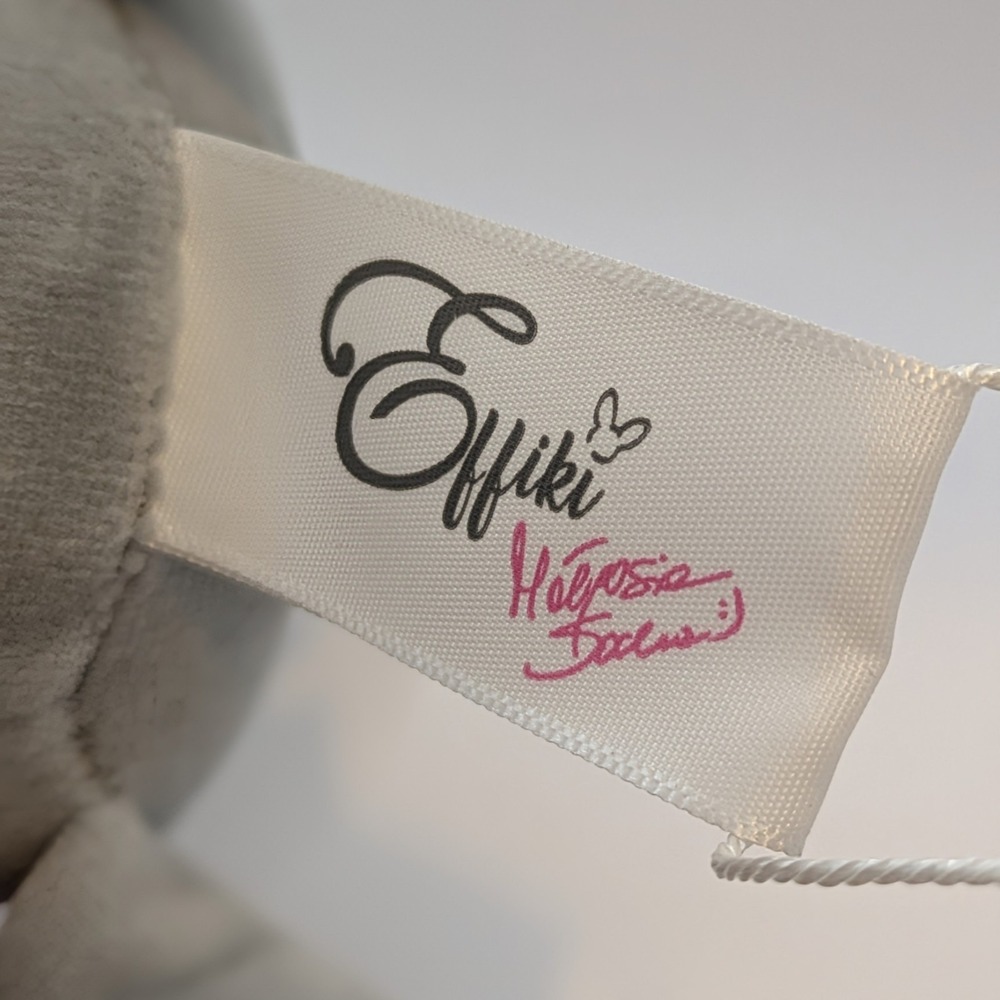 Effiki Bunny Rabbit Plush Just Hug Me Gray 2017 Dots 11" Made In Poland - Picture 9 of 11